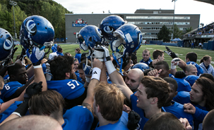 Les Carabins remportent une troisième victoire de suite. (Photo : Dom Bernier) Les Carabins